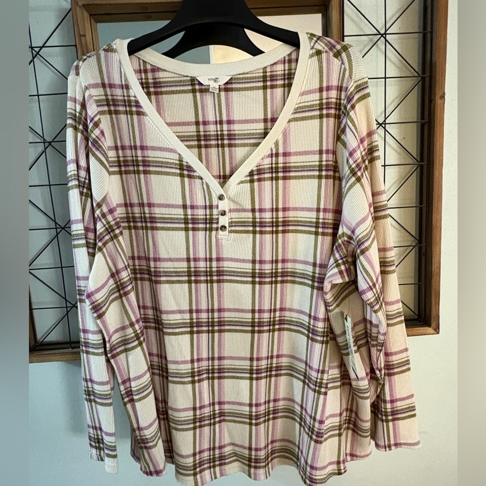 Womens Waffle Knit Top